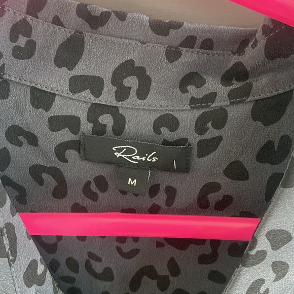 Rails silk leopard button down - Picture 2 of 3